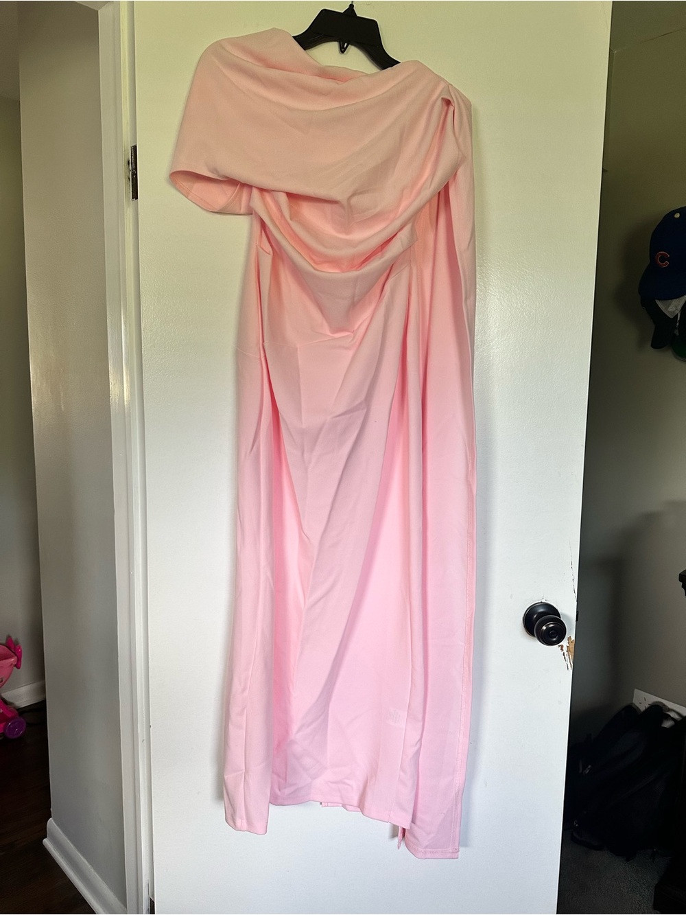 Showpo Pink Draped Maxi Dress